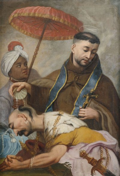 Baptism of a Barbarian Prince by Saint Francis by Unbekannt Unbekannt